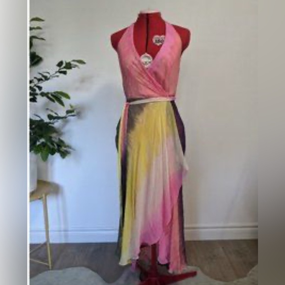 BCBG long ombre silk dress YK2 - Picture 1 of 9